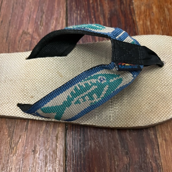 Rainbow Sandals- Hemp Single Layer with Fish Strap - Picture 3 of 4